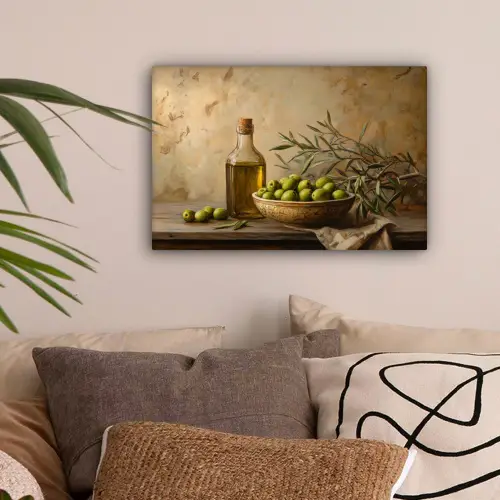 Olijven - Stilleven - Vintage canvas 2cm klein -sfeer1