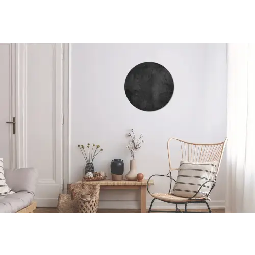 Beton - Robuust - Vintage Wandcirkel aluminium klein -woonkamer