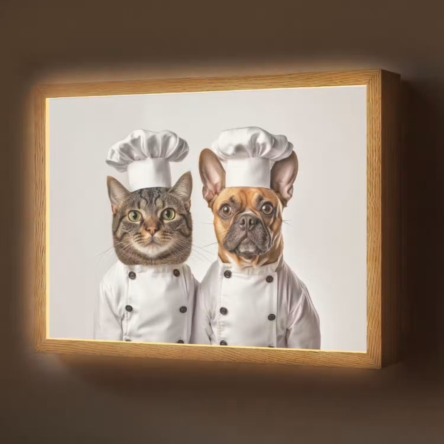Lightbox - Wandlamp - Kat - Hond - Kokskleding
