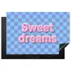 Sweet dreams - Vierkanten - Roze - Blauw Inductie beschermer vinyl 3mm klein -3d