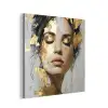 Sierlijk - Vrouw - Goud - Ogen aluminium wit klein -3d