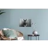 Ezel - Telefoon - Toilet - Zwart - Wit Muursticker klein -plant