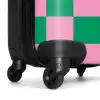 Squares - Groen/roze NBS - Handbagage koffer - Kinderen Unisex middel -wiel