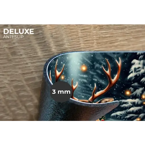 Kerst - Magie - Bos - Kleurrijk Placemat vinyl groot -closeup