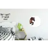 Paard - Springen - Modern Wandcirkel aluminium klein -kinderkamer
