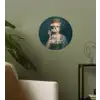 Klassiek - Sierlijk - Roze Wandcirkel behangsticker klein -sfeer2