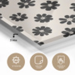 Grafisch - Madeliefjes - Zwart - Beige plexiglas 5mm klein 11 -sfeer2