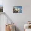 Zeilschip - Huizen - Kade - Zee tuinposter los doek klein -sfeer8