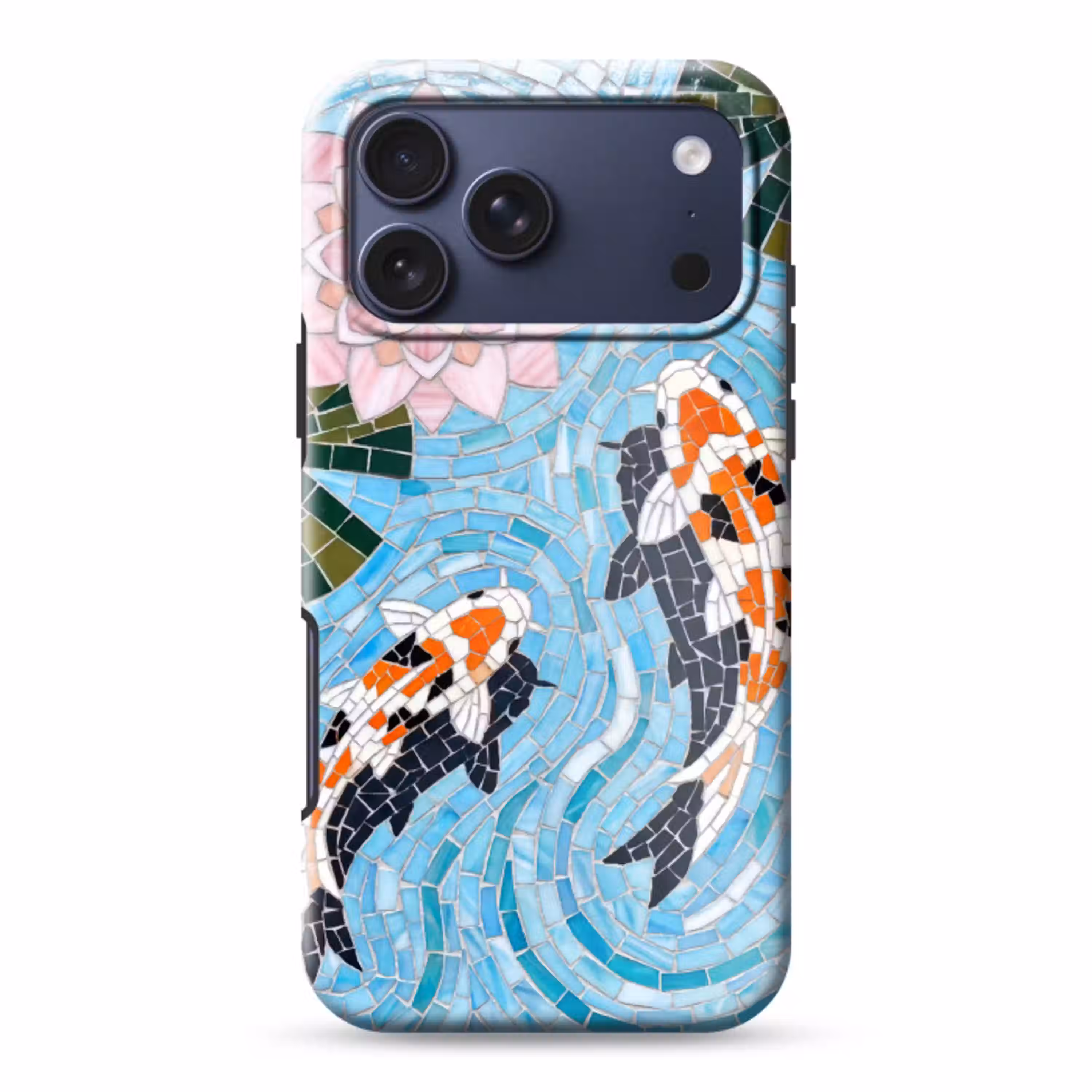 Vis - Water - Natuur - Mozaïek - Blauw Toughcase MagSafe Apple iPhone 17 Pro Max klein -3d