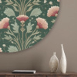 Patroon - Botanisch - Kleurrijk Akoestische PET Vilt - Rond klein 838 -sfeer5_closeup
