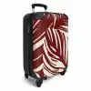 Grote bladeren in rood met beige NBS - Handbagage koffer - Kinderen Unisex middel -productfoto_3d