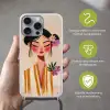 Vrouw - Bloemen - Pastel Hoesje iPhone 16 Pro Max met koord klein -sfeer2_NL