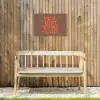 Yes girl you can - Oranje - Bruin Tuinposter op houten frame 2 cm dik klein -sfeer4