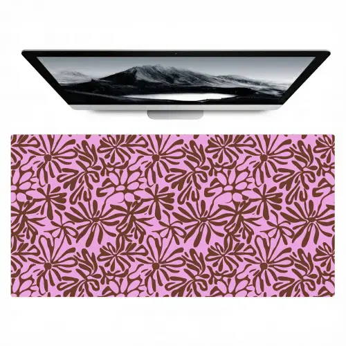Organisch - Patroon - Roze Muismat XXL klein 681 -zzz3d