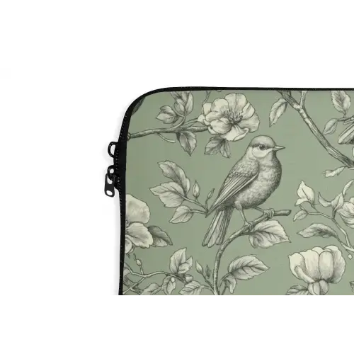 Klassiek - Botanisch - Groen laptophoes neopreen klein 279 -detail