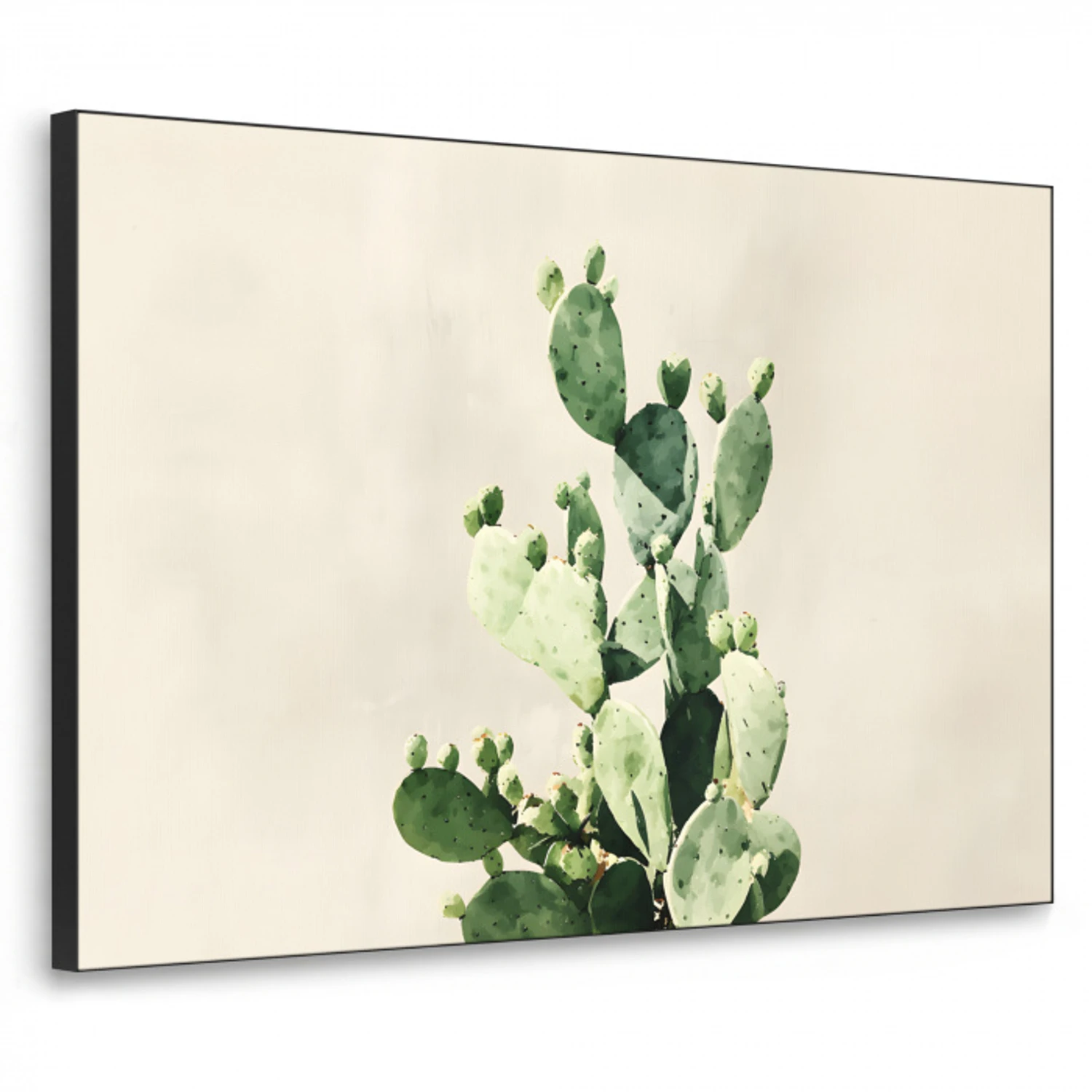 Cactus - Groen - Minimalistisch Textielframe - compleet frame klein -3d