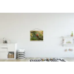 Ara - Jungle - Rood textielposter latten blank klein -kinderkamer