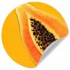 Papaja - Oranje - Topisch Wandcirkel behangsticker klein -3d