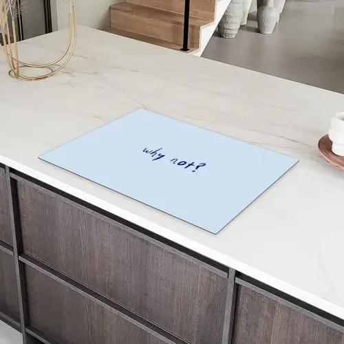 Why not - Blauw - Donker blauw - Quote Inductie beschermer vinyl 3mm klein -sfeer8