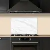 Marmer - Wit - Lijn - Patronen - Luxe - Marmerlook keuken achterwand spatscherm klein -sfeer1