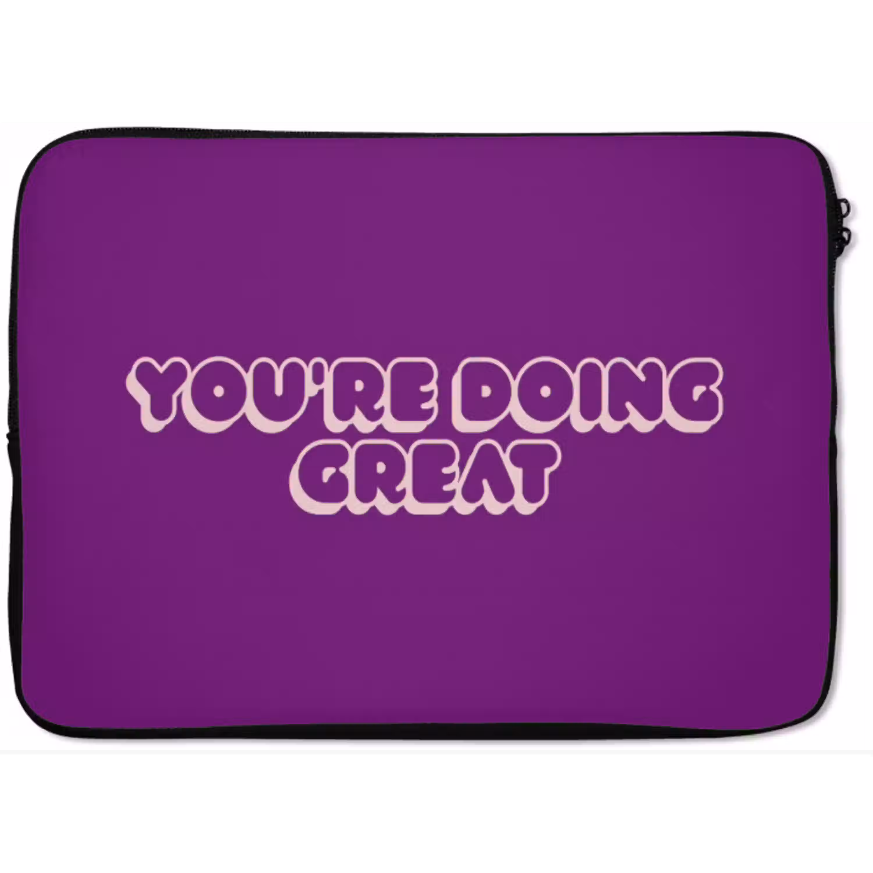 You're doing great - Paars - Bubble letters laptophoes neopreen klein -zkaufland3dotto