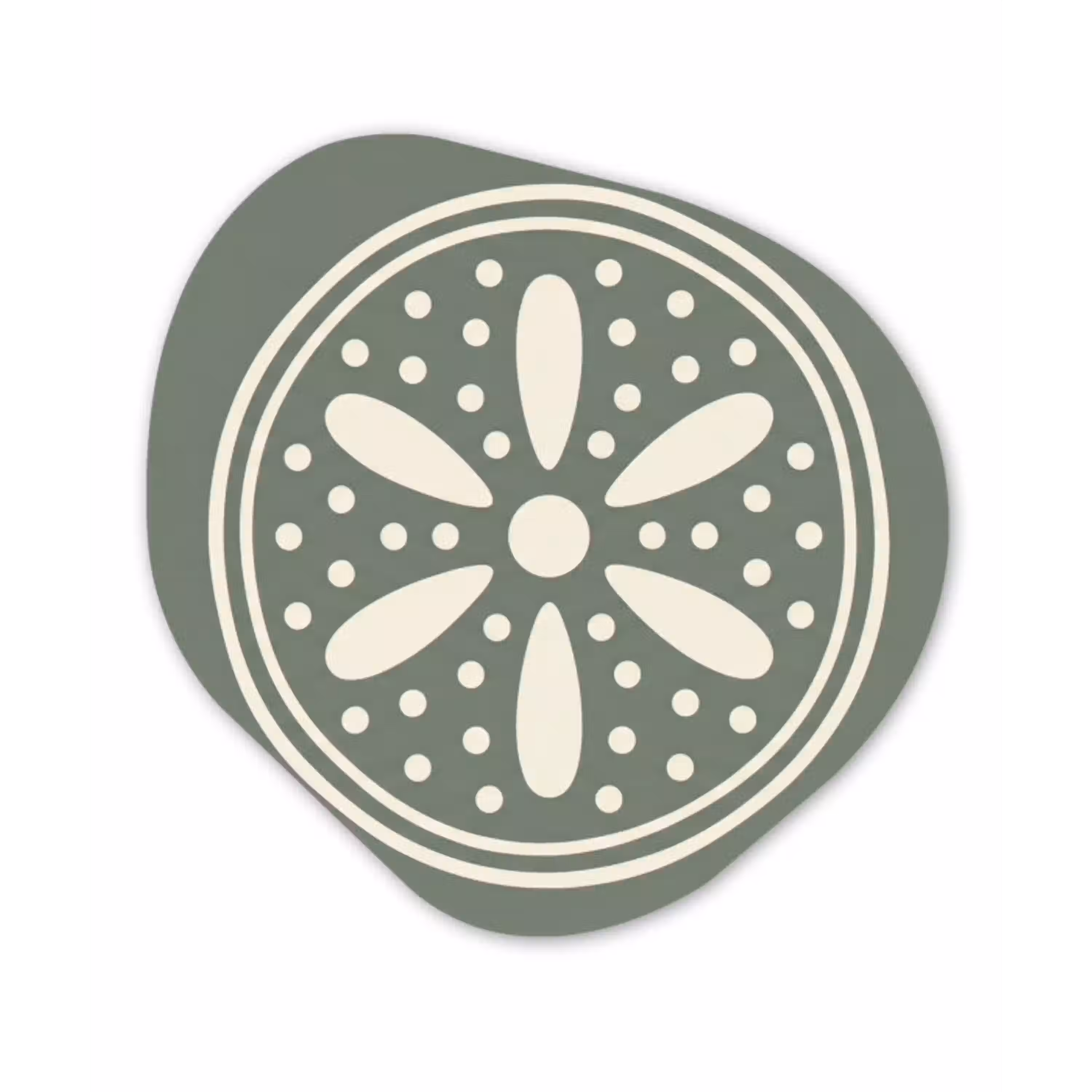 Patroon - Cirkel - Abstract - Groen - Decoratie Wandcirkel Organisch Plexiglas middel -3d