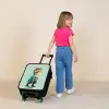 Stoere dino met grote ogen Kinderkoffer - Zwart klein -sfeer1