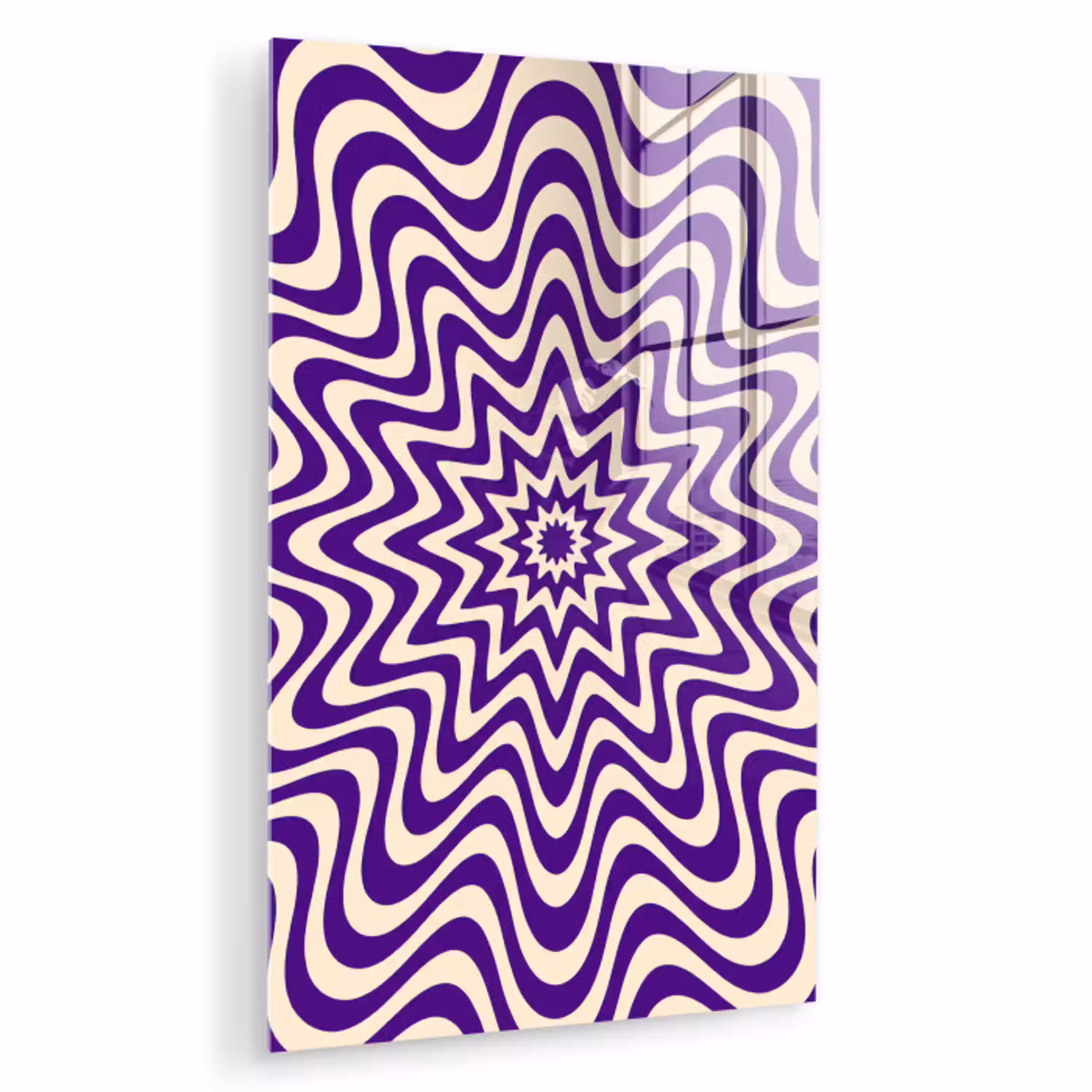 Abstract - Golven - Optisch - Modern - Paars plexiglas 5mm klein -zzzproduct_nieuw