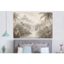 Jungle - Watervallen - Tropisch - Illustratie forex 5mm xxl -slaapkamer