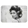 Edgy - Vrouw - Zwart - Wit Badmat klein -3d