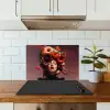 Vrouw - Donuts - Kleurrijk keuken achterwand spatscherm klein -sfeer2