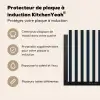 Verticale strepen - Blauw - Crème Inductie beschermer vinyl 3mm middel 274 -usfeer2_FR