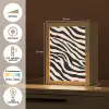 Zebraprint - Dynamisch - Roze Light Box met kabel (Tafellamp) klein -USP_NL