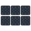 Deco - Waaier - Blauw onderzetter kurk middel 366 -3d