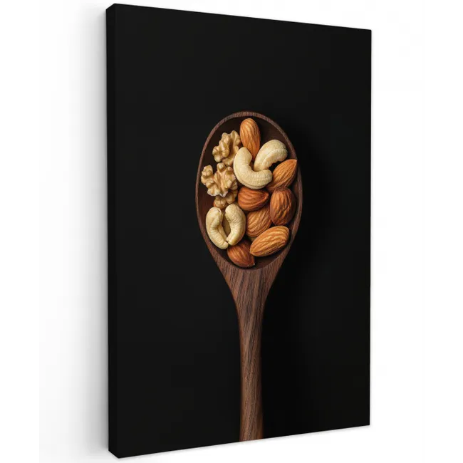 Hout - Noten - Zwart Tuinposter op houten frame 2 cm dik middel -3d