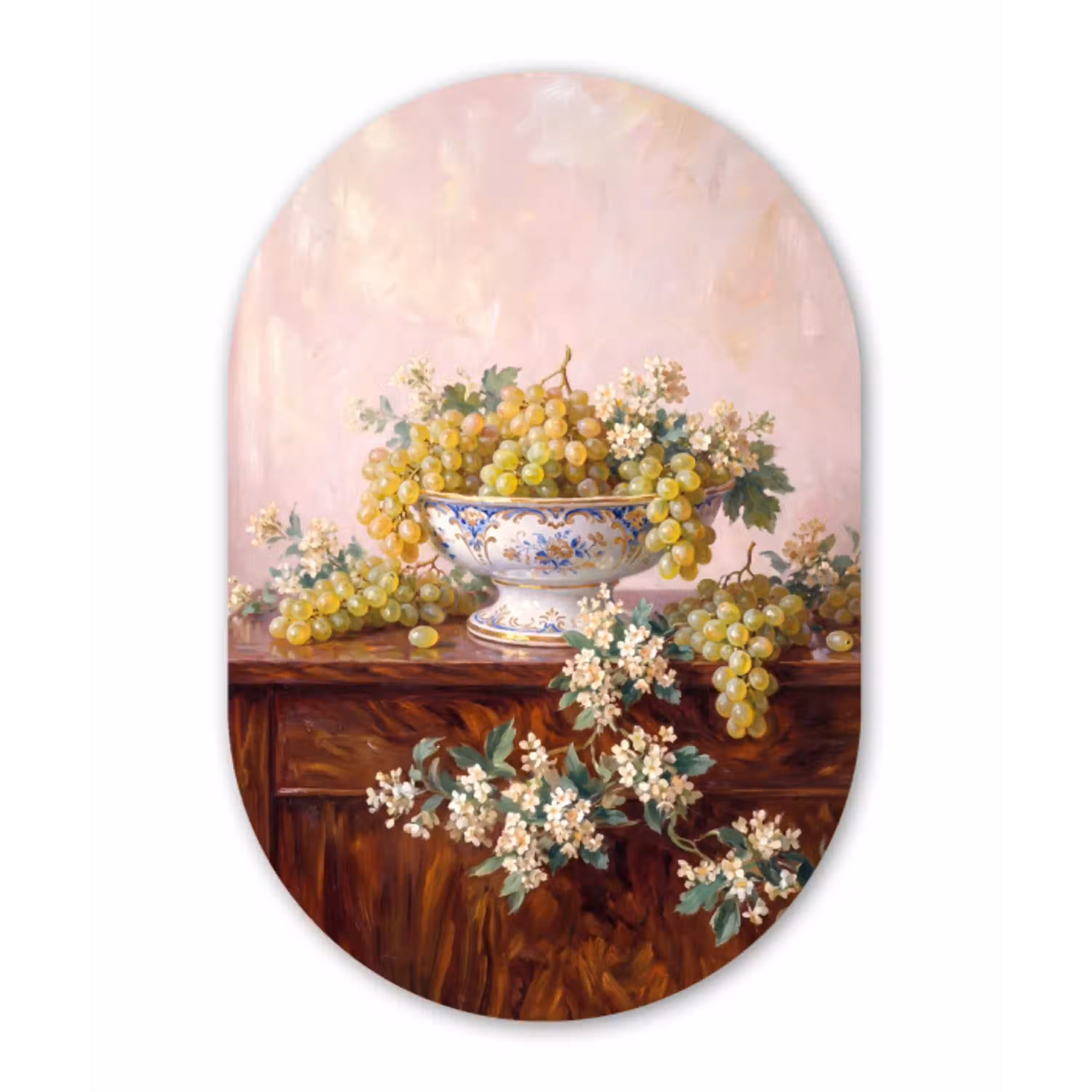 Fruit - Stilleven - Klassiek Wandcirkel Ovaal Glas middel -3d