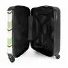 Golvende strepen in groene tinten NBS - Handbagage koffer - Kinderen Unisex middel -binnenkant