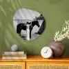 Vrouw - Paard - Artistiek Wandcirkel Organisch Forex 3mm klein -sfeer2