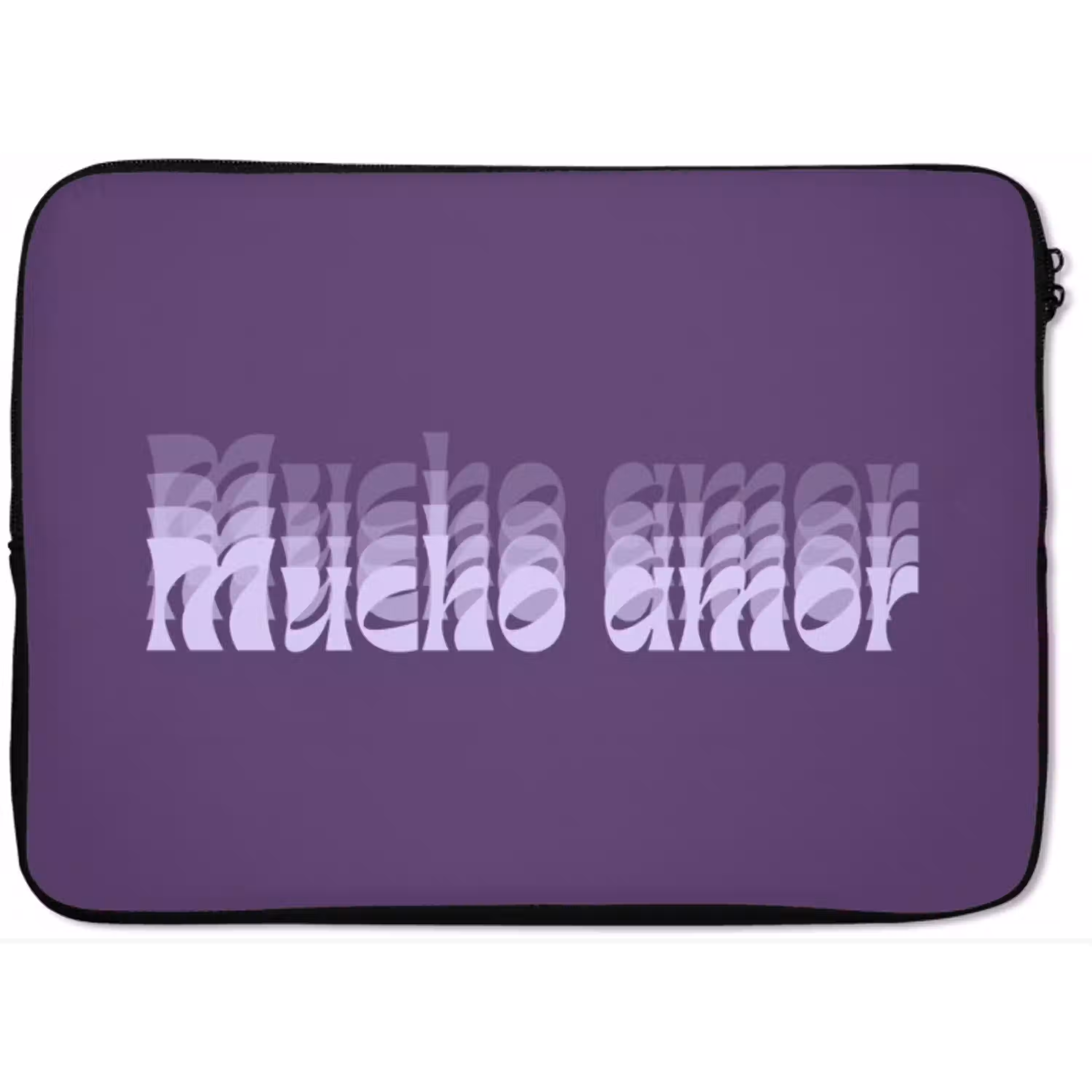 Mucho amor - Paars - Grafisch laptophoes neopreen klein -zkaufland3dotto