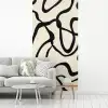 Abstract - Lijnen - Modern - Beige fotobehang vinyl groot -woonkamer