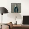 Tang - Schilderij - Textuur - Verf aluminium wit klein -sfeer5