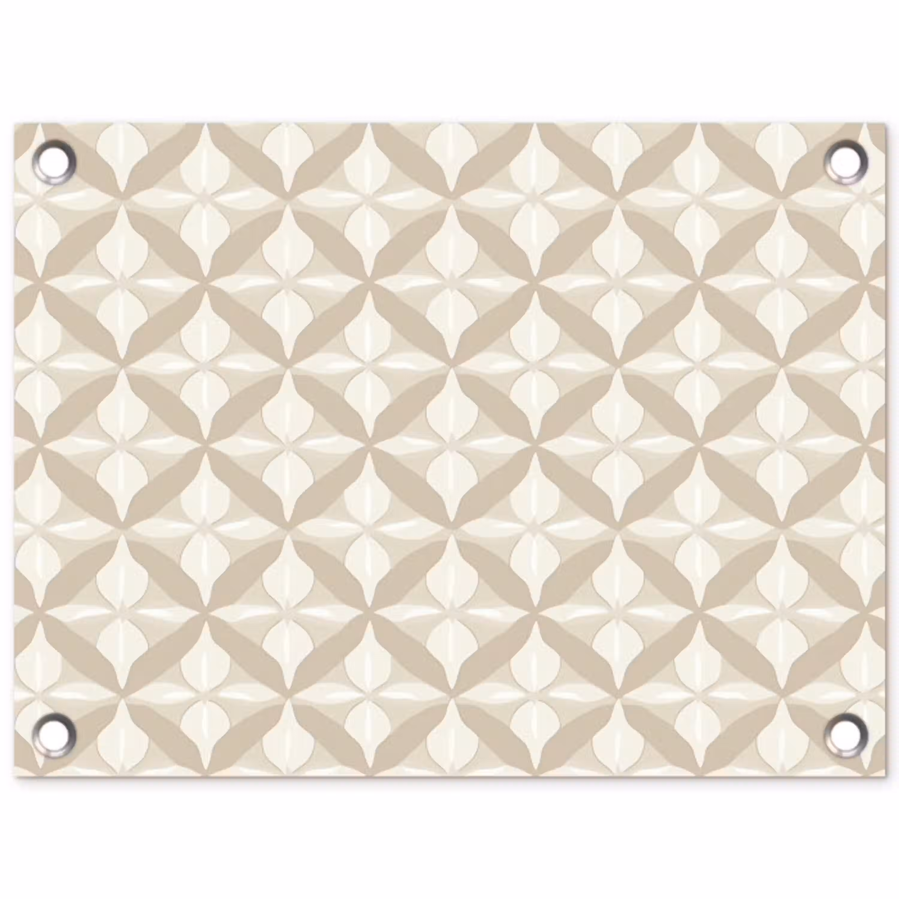 Patroon - Klassiek - Beige tuinposter los doek klein 239 -3d