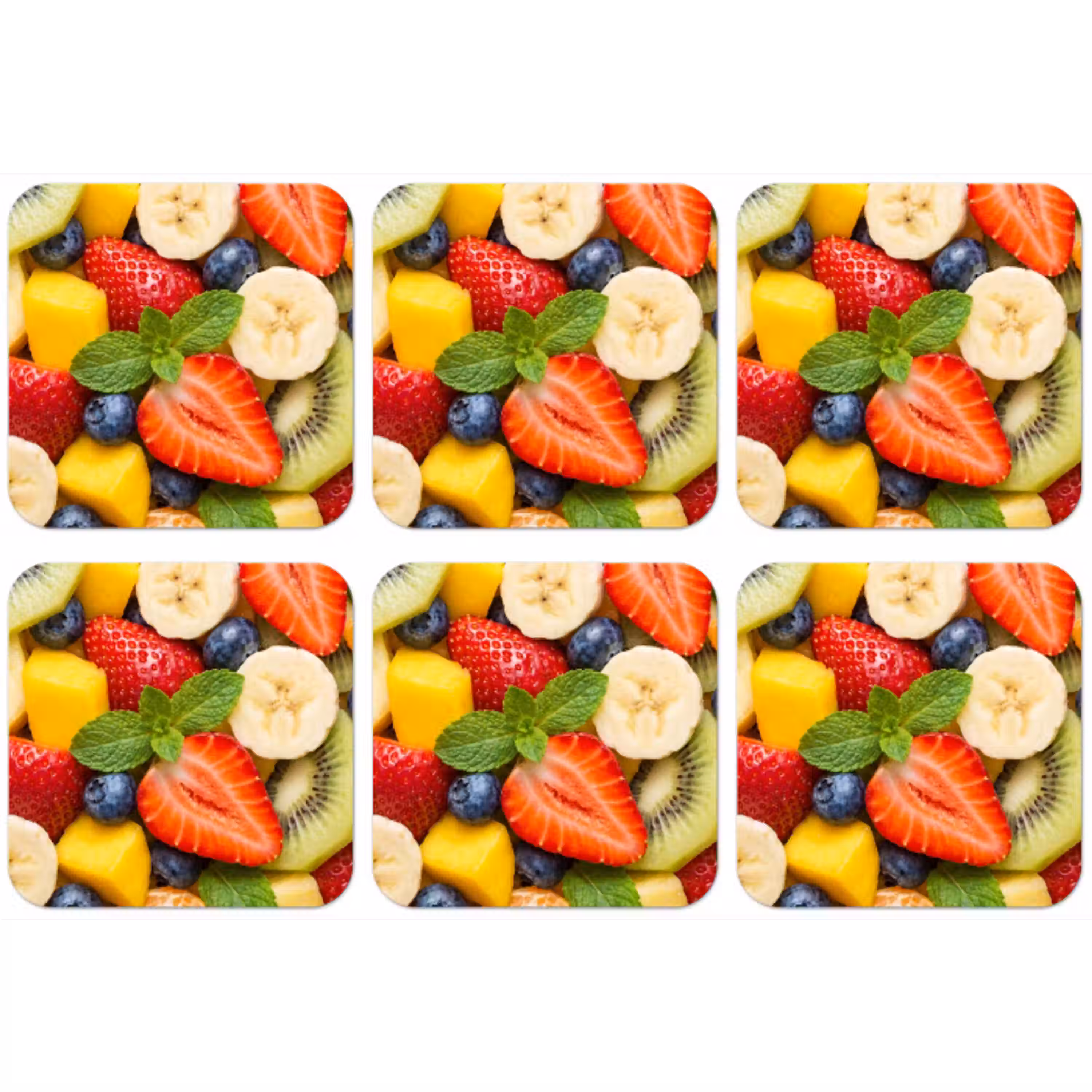 Fruit - Plakjes - Eten - Kleurrijk onderzetter kurk middel -zkaufland3dotto
