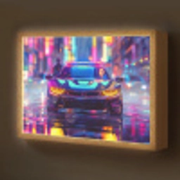 Auto - Politie - Stad - Jongens - Kleurrijk Light Box met batterij (Wandlamp kind) middel -z3d_website
