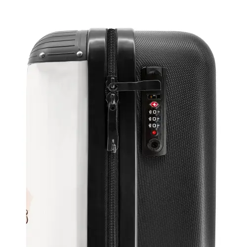 Aap - Bruin - Waterverf - Dieren - Meiden - Jongens NBS - Handbagage koffer - Unisex middel -slot