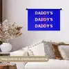 Blauw - Daddy's - Blokletters Wandkleed katoen klein -sfeer1