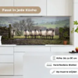 Schapen - Rij - Weide - Dieren - Platteland keuken achterwand 2 middel -sfeer4_DE