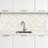 Abstract - Ruit - Beige keuken achterwand 2 middel 871 -3d