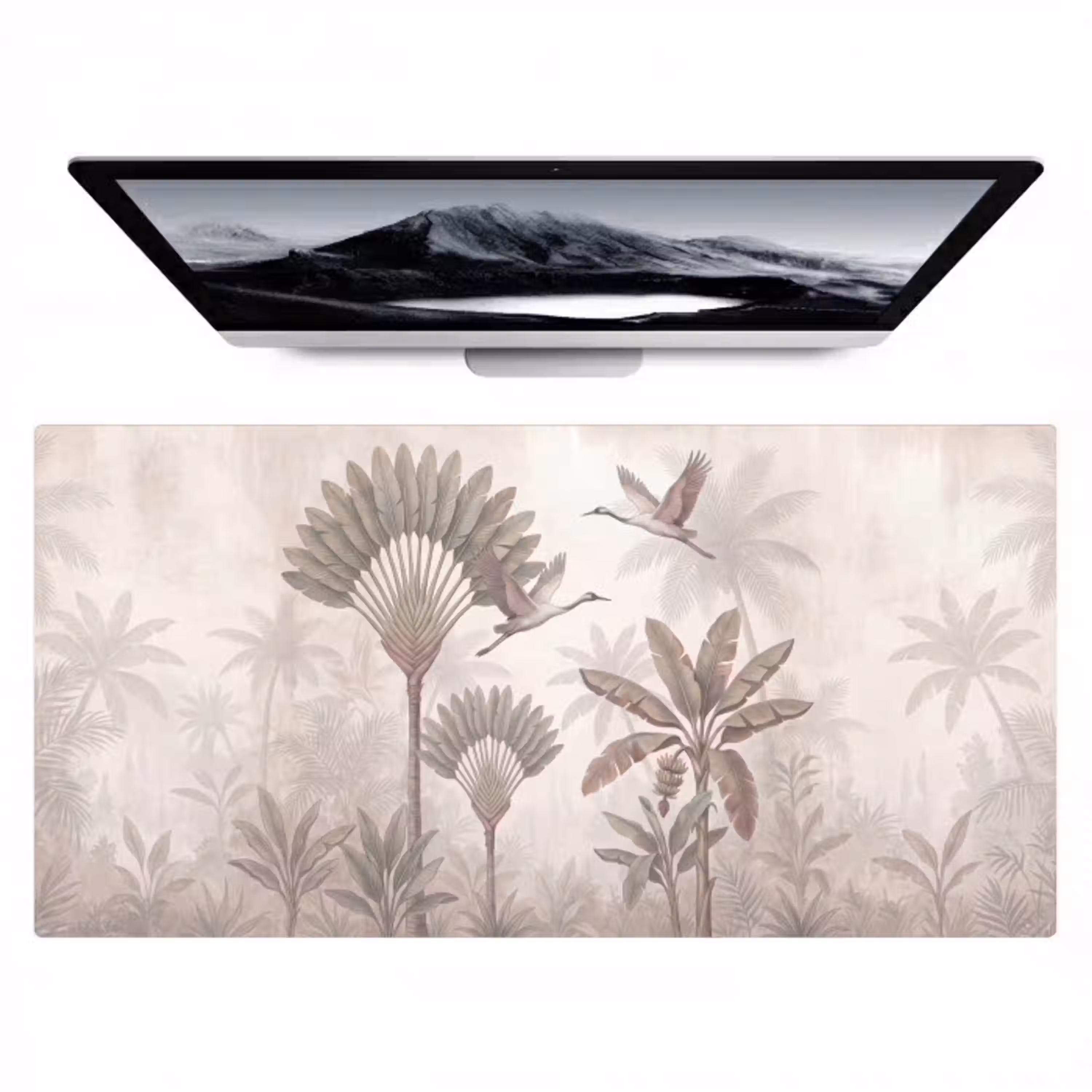 Vogel - Tropisch - Jungle - Natuur - Beige Muismat XXL klein -zzz3d