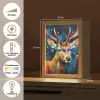Graffiti - Hert - Dier - Kleurrijk Light Box met kabel (Tafellamp) klein -USP_NL